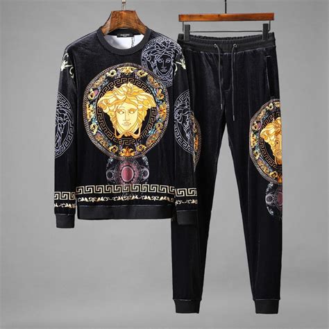 versace sweatpants women's|velvet tracksuit men's versace.